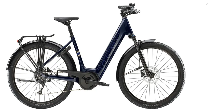 Trek Verve+ 4 Lowstep Electric Hybrid Bike in Blue